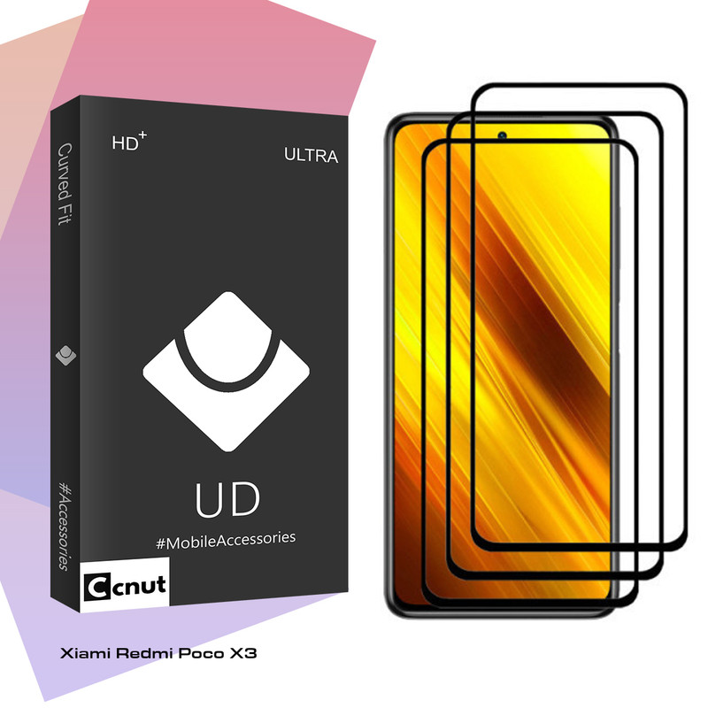 محافظ صفحه نمایش مات کوکونات مدل UD Black مناسب برای گوشی موبایل شیائومی Poco X3 بسته سه عددی