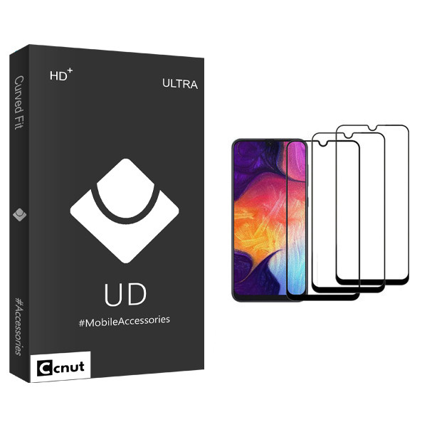 محافظ صفحه نمایش کوکونات مدل UD Black مناسب برای گوشی موبایل سامسونگ Galaxy A50 بسته سه عددی