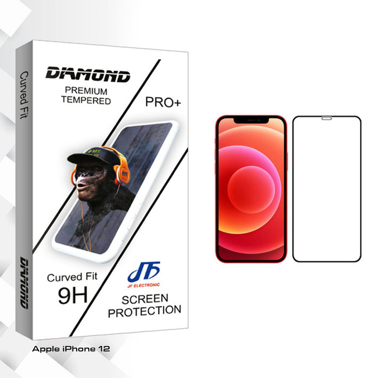 محافظ صفحه نمایش جی اف مدل Diamond glass مناسب برای گوشی موبایل اپل iPhone 12