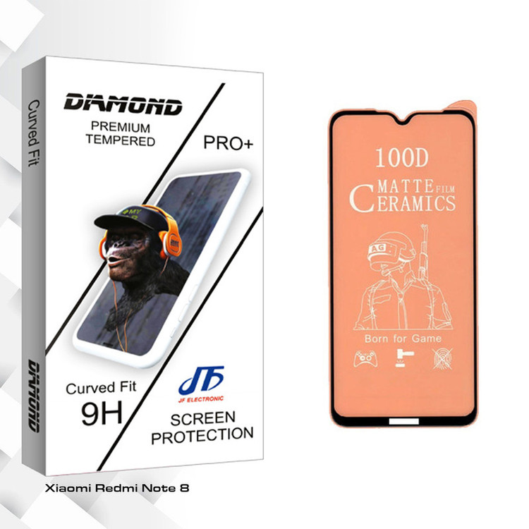 محافظ صفحه نمایش سرامیکی جی اف مدل Diamond glass مناسب برای گوشی موبایل شیائومی Redmi Note 8