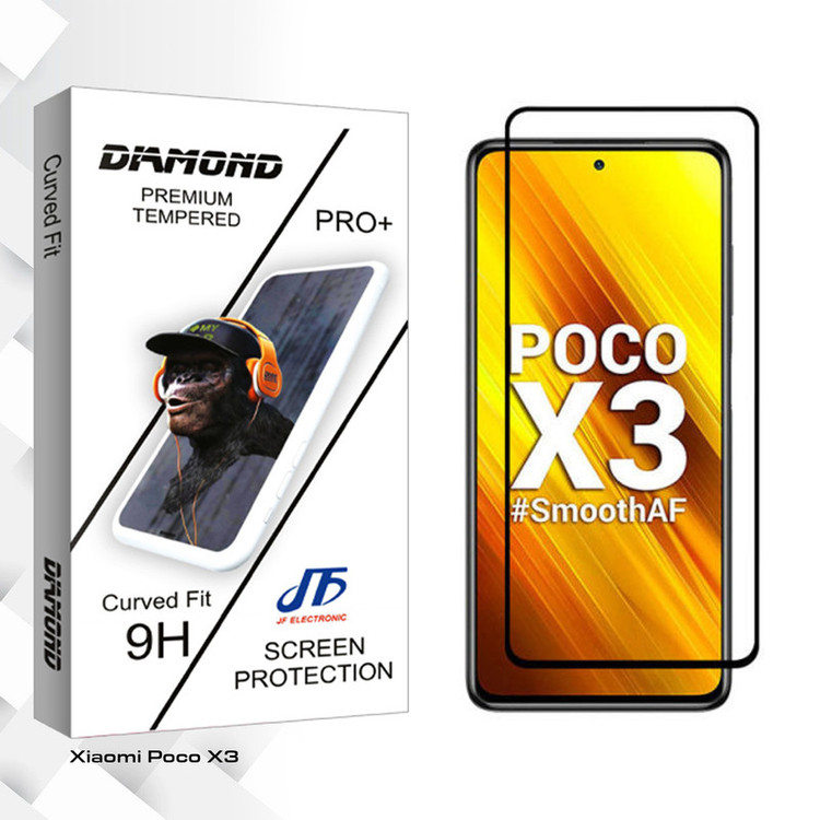 محافظ صفحه نمایش جی اف مدل Diamond glass مناسب برای گوشی موبایل شیائومی Poco X3