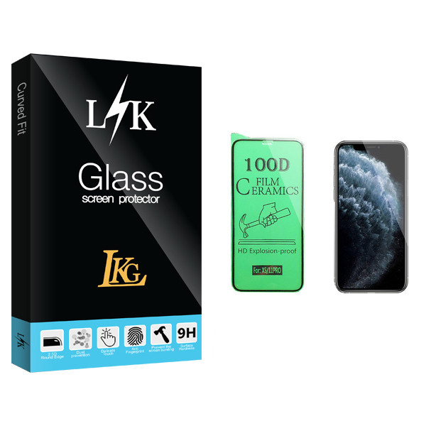 محافظ صفحه نمایش سرامیکی ال کا جی مدل LK Glass مناسب برای گوشی موبایل اپل iPhone X