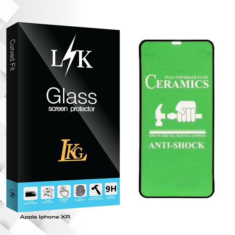 محافظ صفحه نمایش ال کا جی مدل LK Glass مناسب برای گوشی موبایل اپل Iphone XR