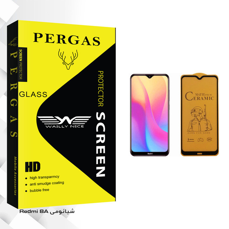 برای محافظ صفحه نمایش سرامیکی وایلی نایس مدل Pergas Glass مناسب گوشی موبایل شیائومی Redmi 8A