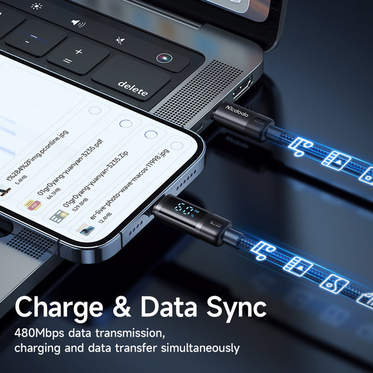 کابل USB-C به لایتنینگ مک دودو طول 1.2 متر