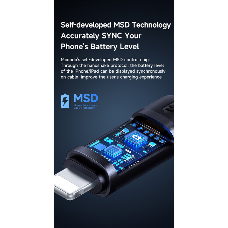 کابل USB-C به لایتنینگ مک دودو طول 1.2 متر