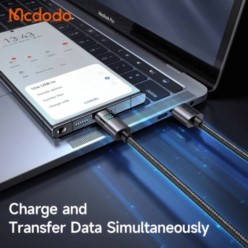 کابل تبدیل USB به USB-C مک دودو ۶۵۲ مدل 23 طول 1.2 متر