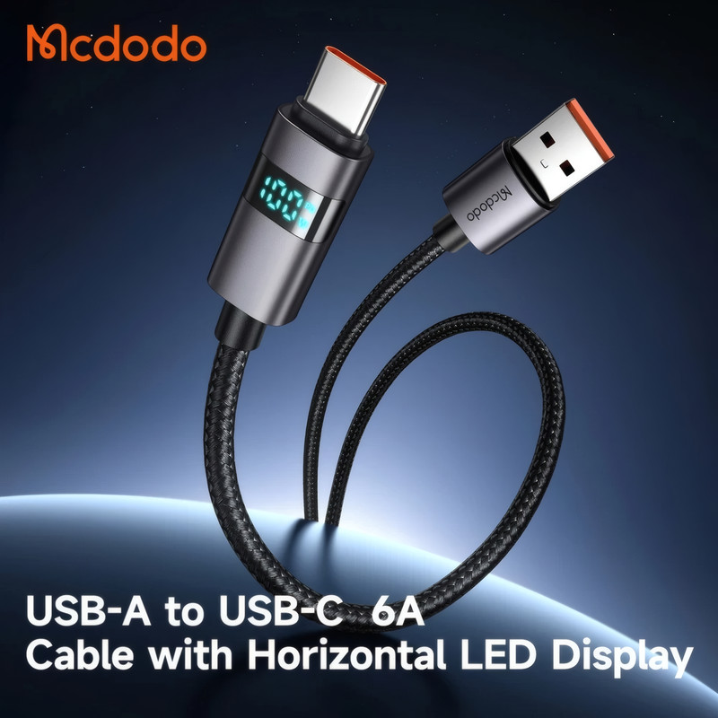 کابل تبدیل USB به USB-C مک دودو ۶۵۲ مدل 23 طول 1.2 متر