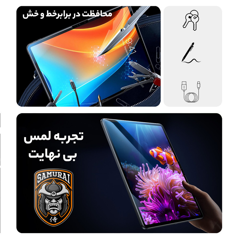 محافظ صفحه نمایش شفاف مدل GlastR مناسب برای تبلت اپل iPad 11 inch 2025 11th Generation