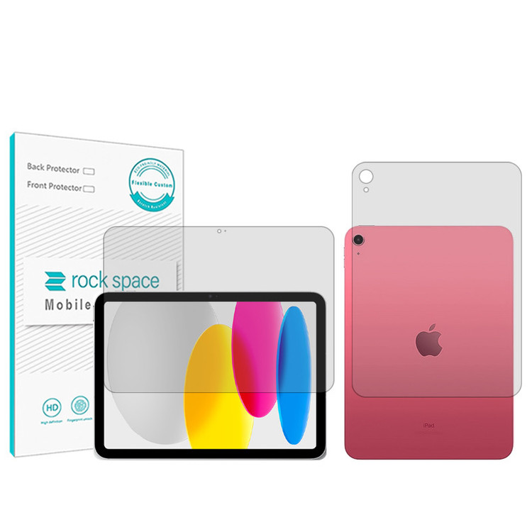محافظ صفحه نمایش شفاف راک اسپیس مدل Hygel مناسب برای تبلت اپل iPad 10.9 (2022) به همراه محافظ پشت تبلت