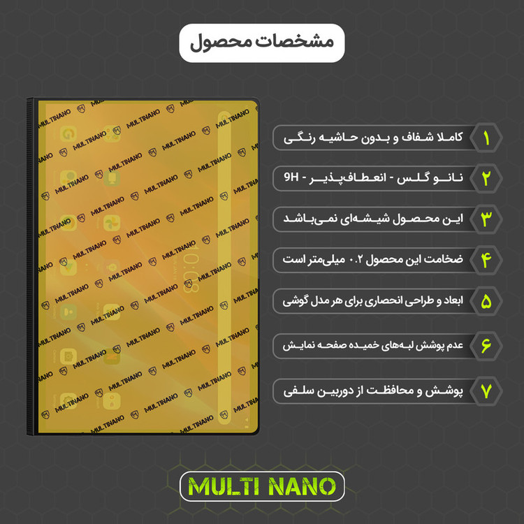 محافظ صفحه نمایش مولتی نانو مدل X-S2N مناسب برای تبلت لنوو Yoga Tab 13 بسته دو عددی