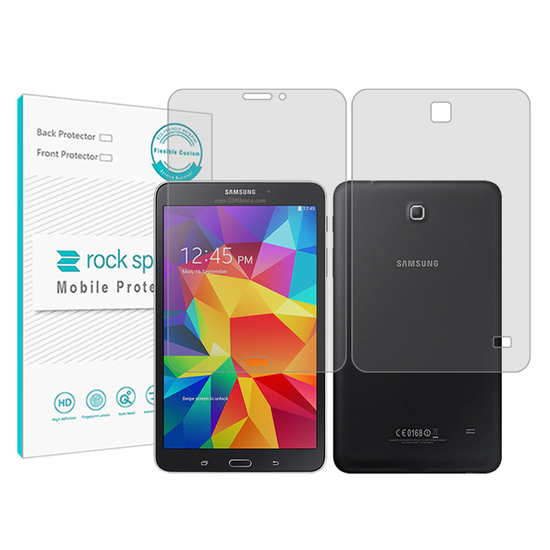 محافظ صفحه نمایش شفاف راک اسپیس مدل Hygel مناسب برای تبلت سامسونگ Galaxy Tab 4 8.0 3G به همراه محافظ پشت تبلت