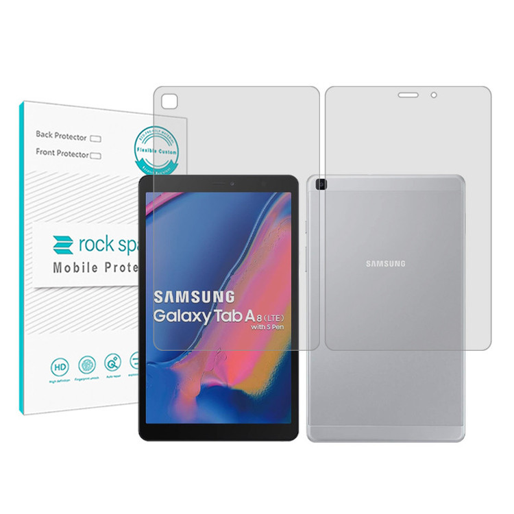 محافظ صفحه نمایش شفاف راک اسپیس مدل Hygel مناسب برای تبلت سامسونگ Galaxy Tab A 8.0 & S Pen (2019) به همراه محافظ پشت تبلت