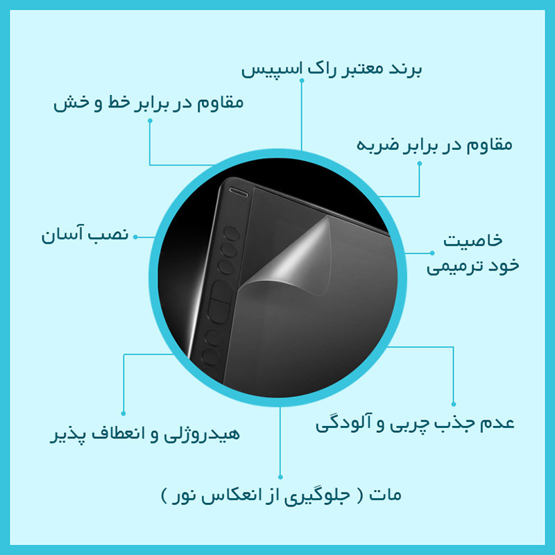 محافظ صفحه نمایش مات راک اسپیس مدل HyMTT مناسب برای تبلت سامسونگ Galaxy Note 8.0 به همراه محافظ پشت تبلت