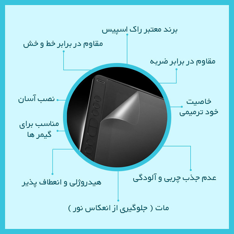 محافظ صفحه نمایش گیمینگ راک اسپیس مدل HyGAM مناسب برای تبلت هوآوی MatePad Pro 12.6