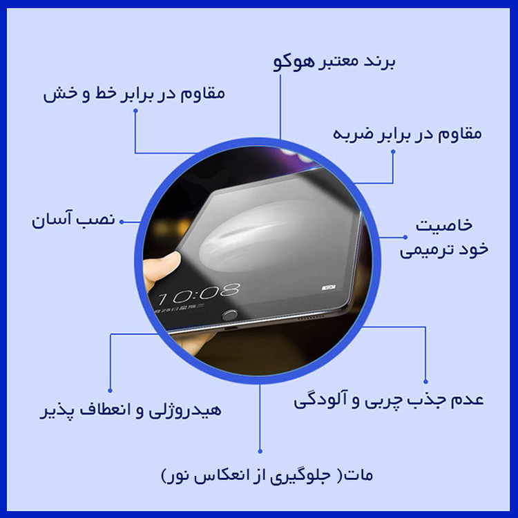 محافظ صفحه نمایش مات هوکو مدل HyMTT مناسب برای تبلت ایسوس Zenpad 3s 8.0 Z582KL