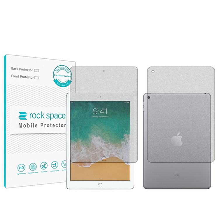 محافظ صفحه نمایش مات راک اسپیس مدل HyMTT مناسب برای تبلت اپل iPad 9.7 (2018) به همراه محافظ پشت تبلت