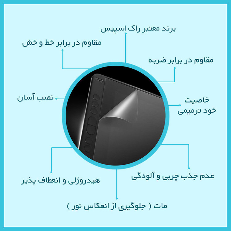محافظ صفحه نمایش مات راک اسپیس مدل HyMTT مناسب برای تبلت اپل iPad 9.7 (2018) به همراه محافظ پشت تبلت