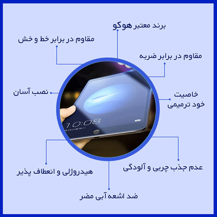 محافظ صفحه نمایش آنتی بلو هوکو مدل HyBLU مناسب برای تبلت سامسونگ Galaxy Tab S9 Ultra