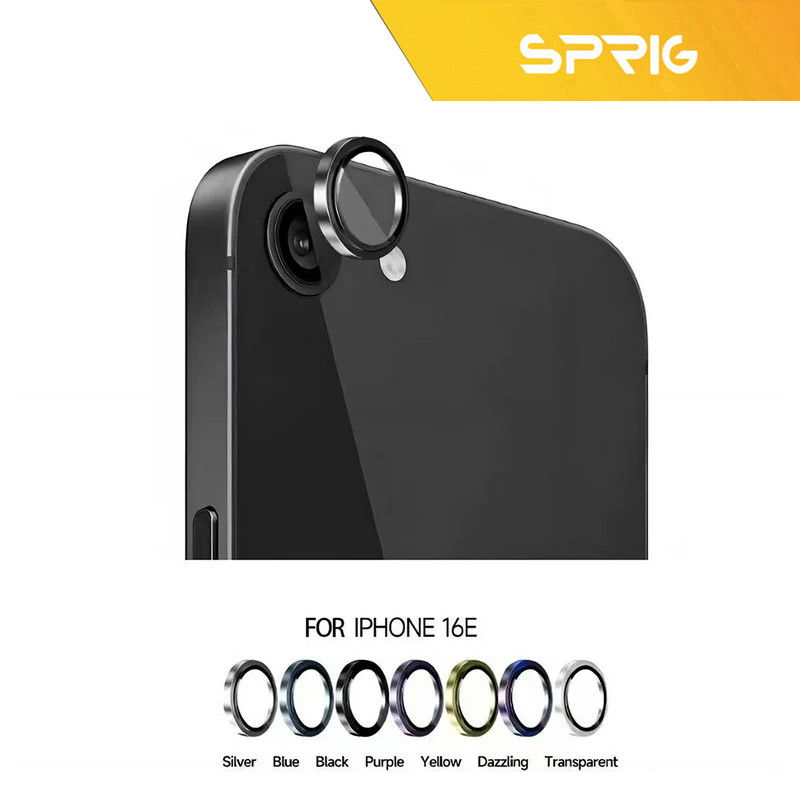 محافظ لنز دوربین فلزی اسپریگ مدل Ring metal مناسب برای گوشی موبایل اپل Iphone 16E