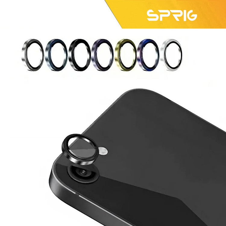 محافظ لنز دوربین فلزی اسپریگ مدل Ring metal مناسب برای گوشی موبایل اپل Iphone 16E