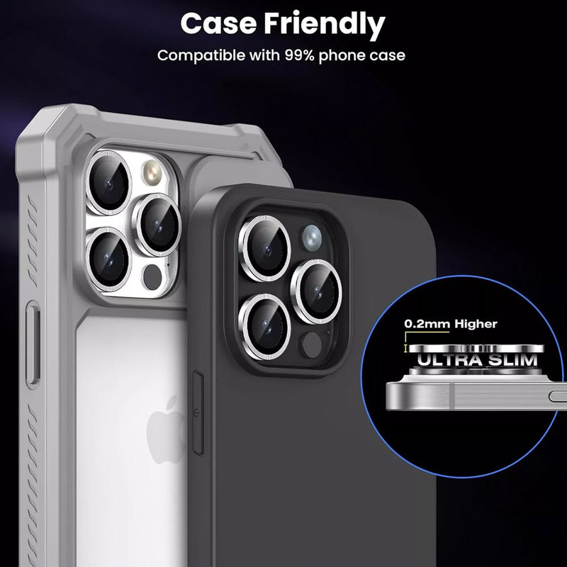 محافظ لنز دوربین انتک مدل Metal مناسب برای گوشی موبایل اپل Iphone 16 Pro / 16 Pro Max