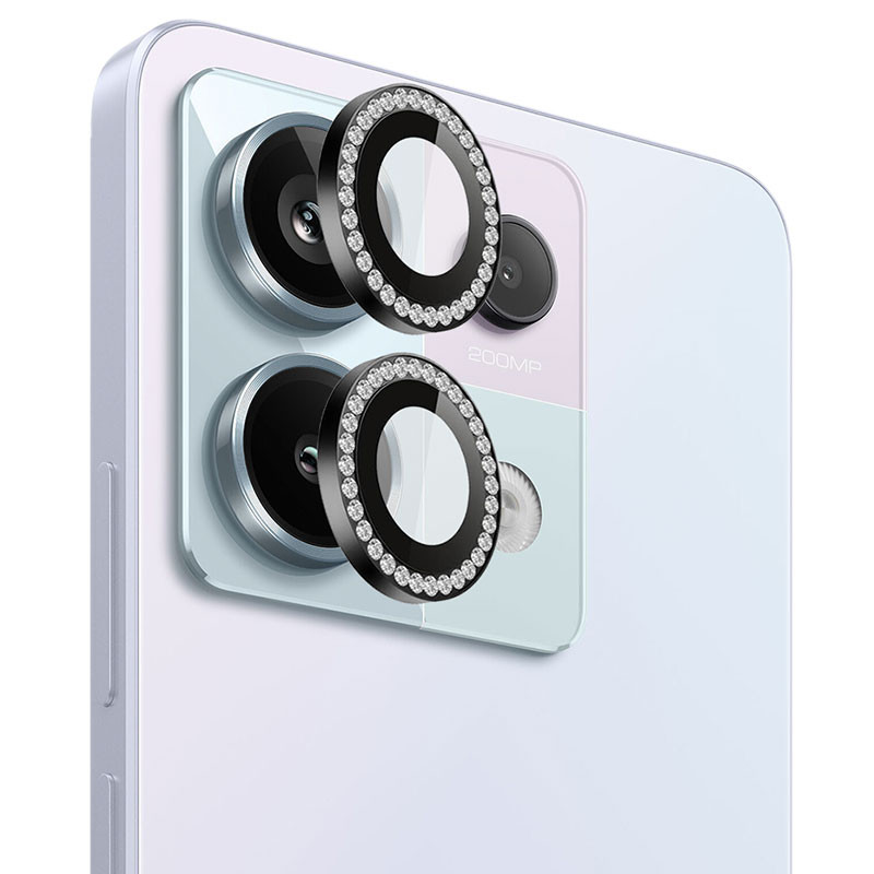محافظ لنز دوربین مسیر مدل Diamond Ring Lens مناسب برای گوشی موبایل شیائومی Redmi Note 13 Pro 5G