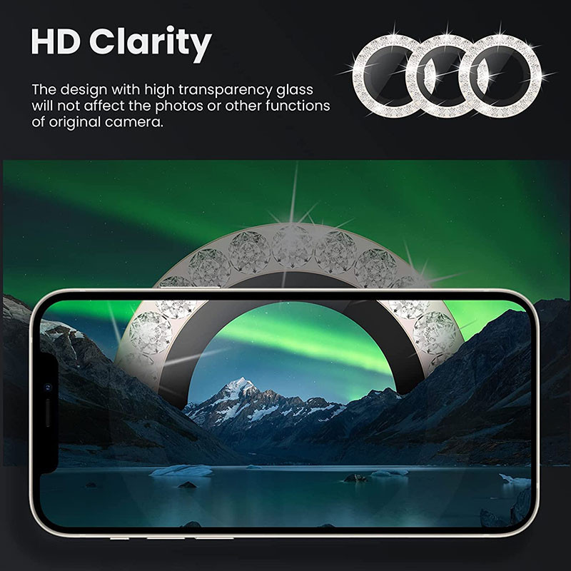 محافظ لنز دوربین مسیر مدل Diamond Ring Lens مناسب برای گوشی موبایل شیائومی Redmi Note 13 Pro 5G