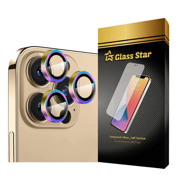 محافظ لنز دوربین گلس استار مدل RINGISLGS مناسب برای گوشی موبایل اپل iPhone 14 Pro Max / 14 Pro
