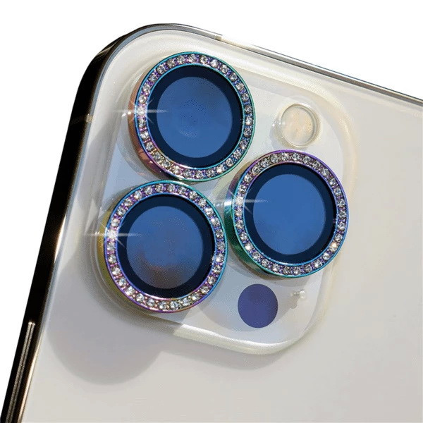محافط لنز دوربین کمرا فیلم مدل نگین دار مناسب برای گوشی موبایل اپل iphone 13 pro / promax