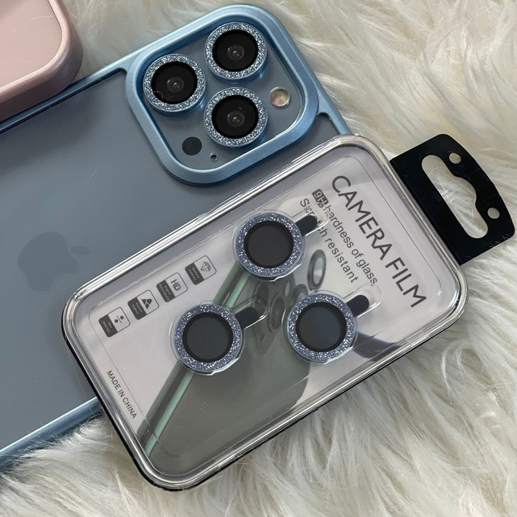 محافط لنز دوربین کمرا فیلم مدل نگین دار مناسب برای گوشی موبایل اپل iphone 13 pro / promax
