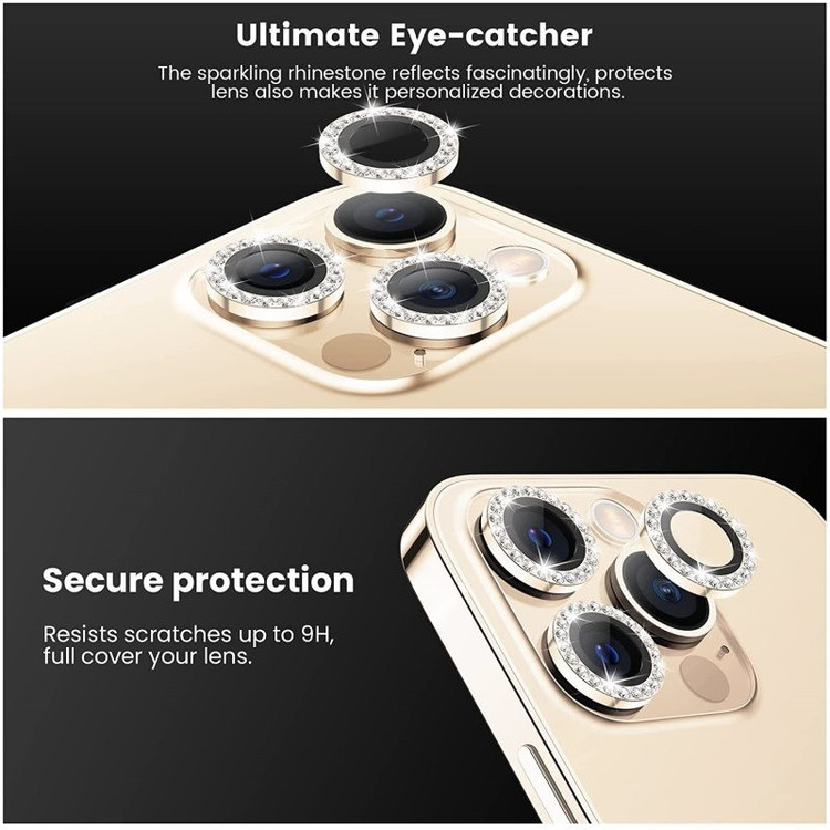 محافظ لنز دوربین مدل diamond مناسب برای گوشی موبایل اپل iphone 13 pro /13 promax