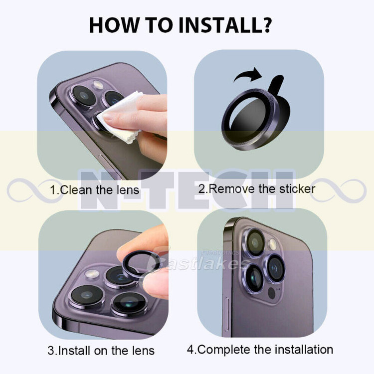 محافظ لنز دوربین انتک مدل Ring Metal Lens Protector مناسب برای گوشی موبایل سامسونگ Galaxy A55 5G