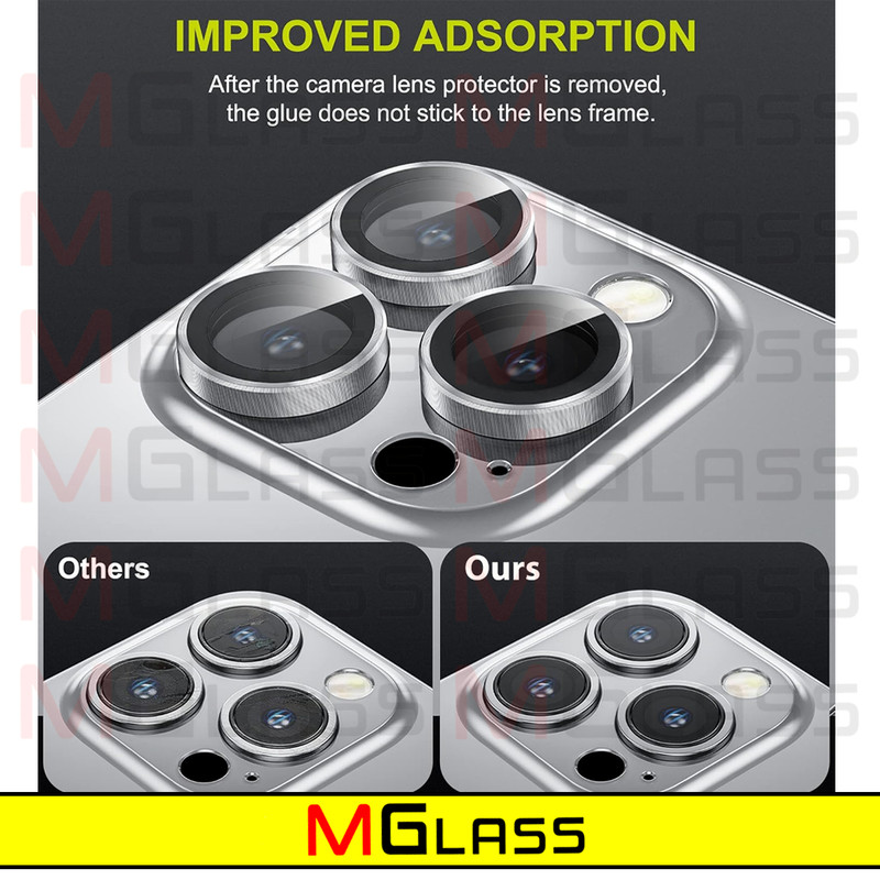 محافظ لنز دوربین امگلس مدل Ring-Metal-MG مناسب برای گوشی موبایل اپل Iphone 15 Pro Max