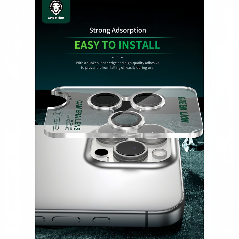 محافظ لنز دوربین گرین لاین مدل Classic مناسب برای گوشی موبایل اپل iPhone 16 Pro / 16 ProMax