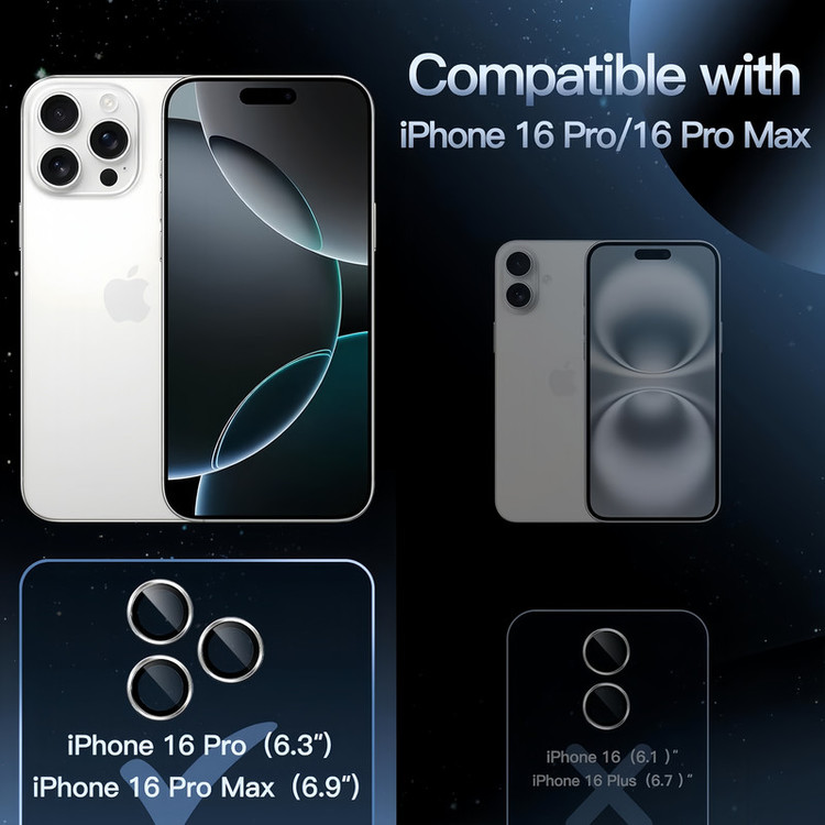 محافظ لنز دوربین گرین لاین مدل Classic مناسب برای گوشی موبایل اپل iPhone 16 Pro / 16 ProMax