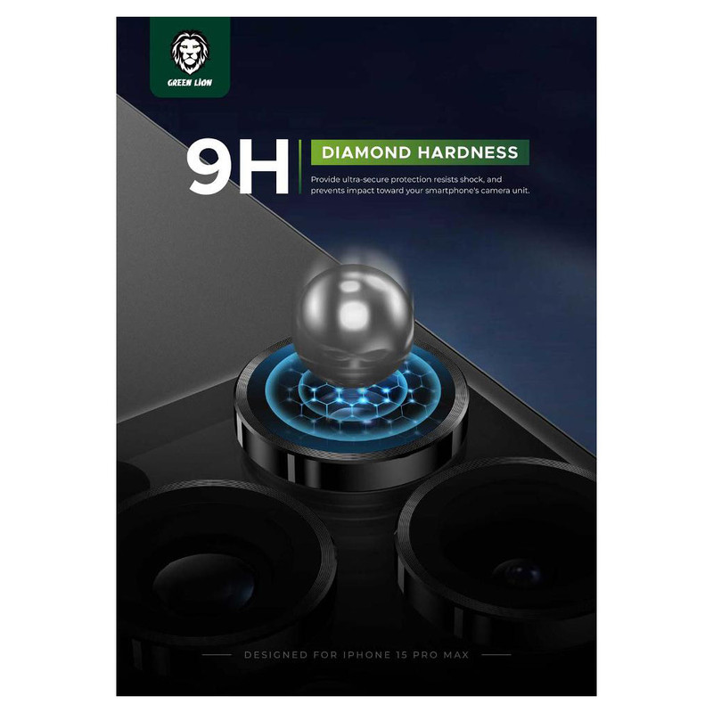 محافظ لنز دوربین گرین لاین مدل Classic Camera Lens مناسب برای گوشی موبایل اپل iPhone 16 Pro Max / Apple iPhone 16 Pro