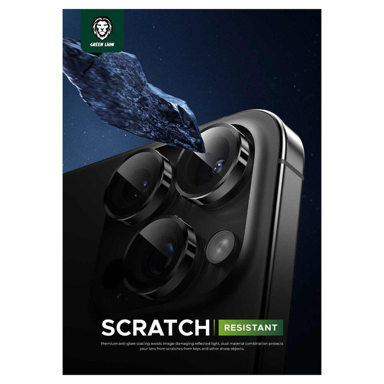 محافظ لنز دوربین گرین لاین مدل Classic Camera Lens مناسب برای گوشی موبایل اپل iPhone 16 Pro Max / Apple iPhone 16 Pro