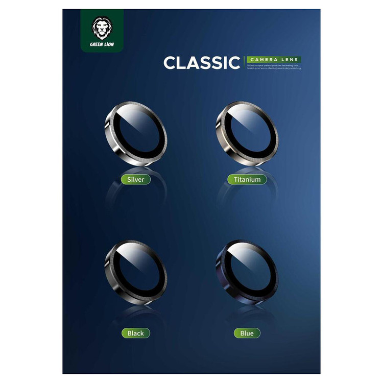 محافظ لنز دوربین گرین لاین مدل Classic Camera Lens مناسب برای گوشی موبایل اپل iPhone 16 Pro Max / Apple iPhone 16 Pro