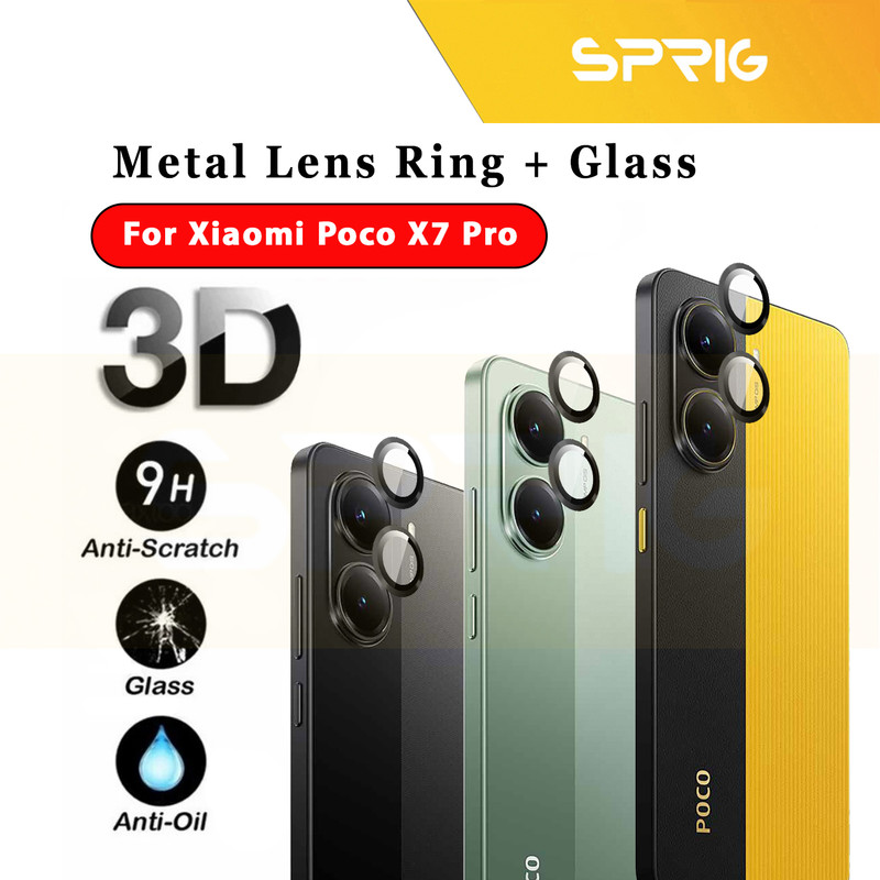 محافظ لنز دوربین رینگی اسپریگ مدل Ring Metal مناسب برای گوشی موبایل شیائومی Poco X7 Pro