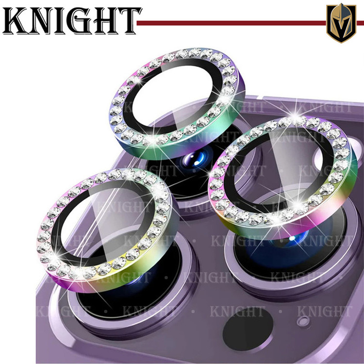 محافظ لنز دوربین نایت مدل Ring Metal Diamond مناسب برای گوشی موبایل اپل Iphone 14 Pro / 14 Pro max