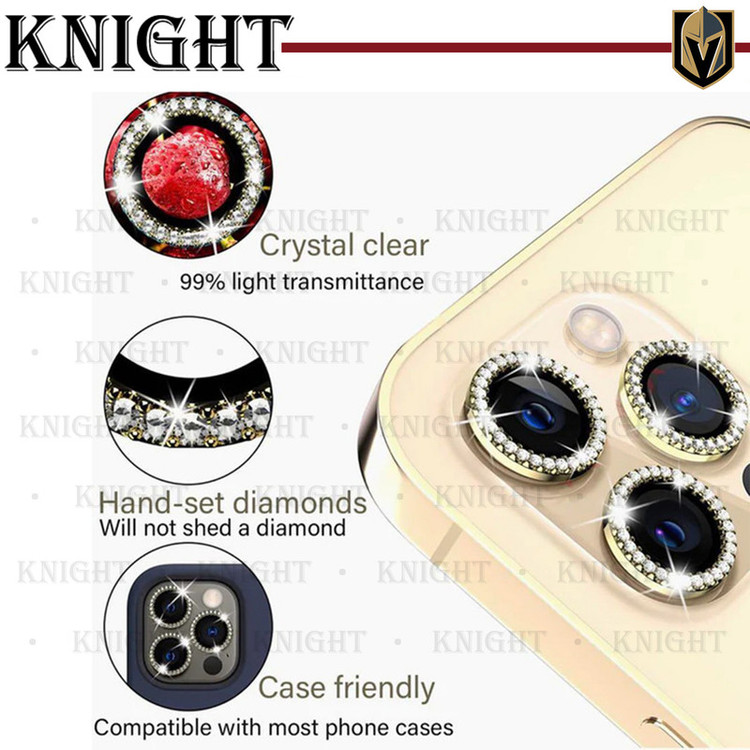 محافظ لنز دوربین نایت مدل Ring Metal Diamond مناسب برای گوشی موبایل اپل Iphone 14 Pro / 14 Pro max