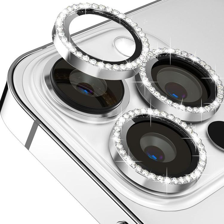 محافظ لنز دوربین بادیگارد مدل رینگی نگین دار مناسب برای گوشی موبایل اپل iPhone 15 Pro / 15 Pro Max