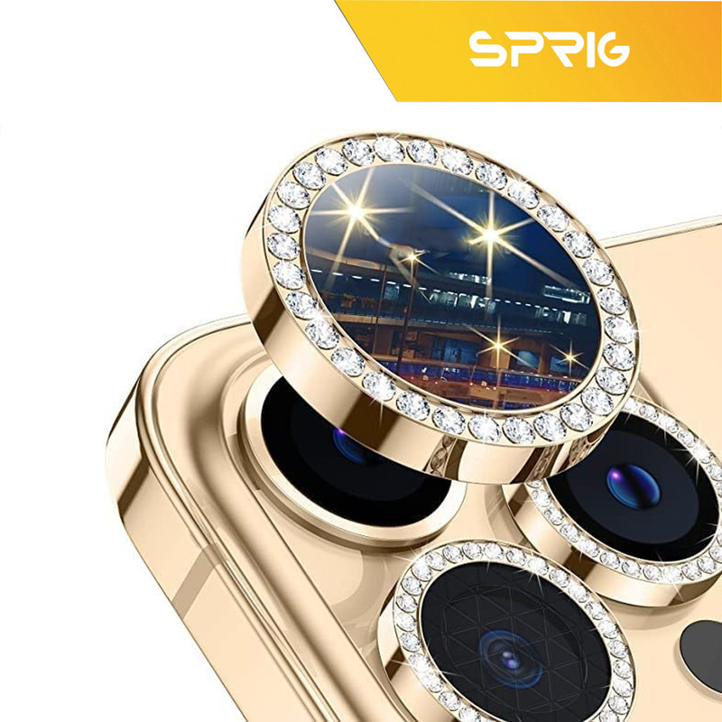 محافظ لنز دوربین اسپریگ مدل Ring metal Diamond مناسب برای گوشی موبایل اپل Iphone 11 Pro / 11 Pro Max