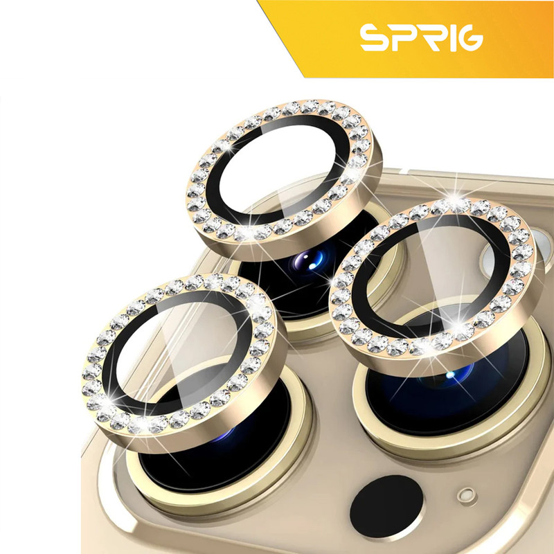 محافظ لنز دوربین اسپریگ مدل Ring metal Diamond مناسب برای گوشی موبایل اپل Iphone 11 Pro / 11 Pro Max
