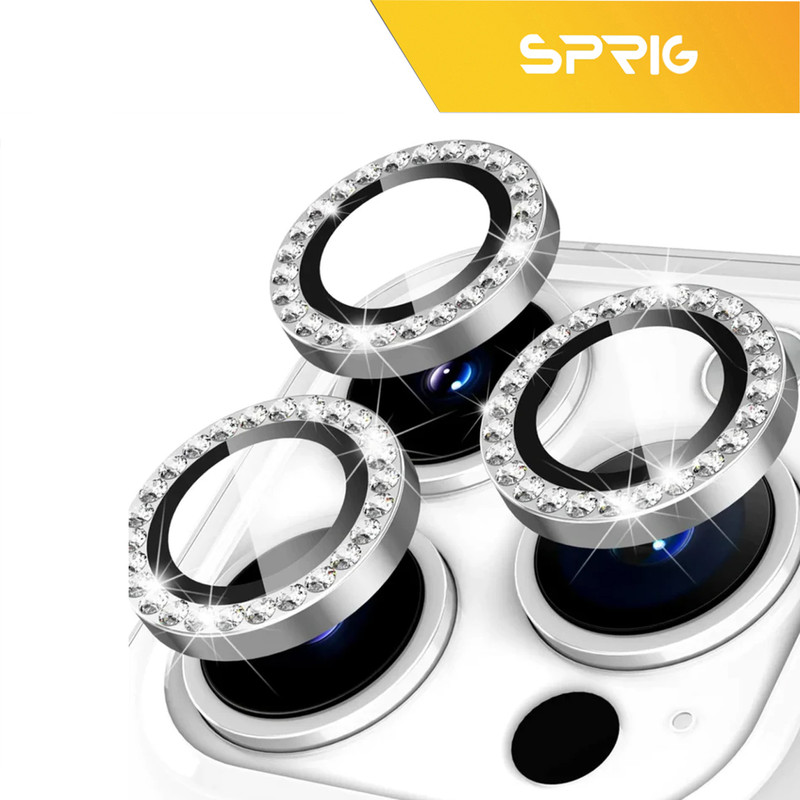 محافظ لنز دوربین اسپریگ مدل Ring metal Diamond مناسب برای گوشی موبایل اپل Iphone 11 Pro / 11 Pro Max