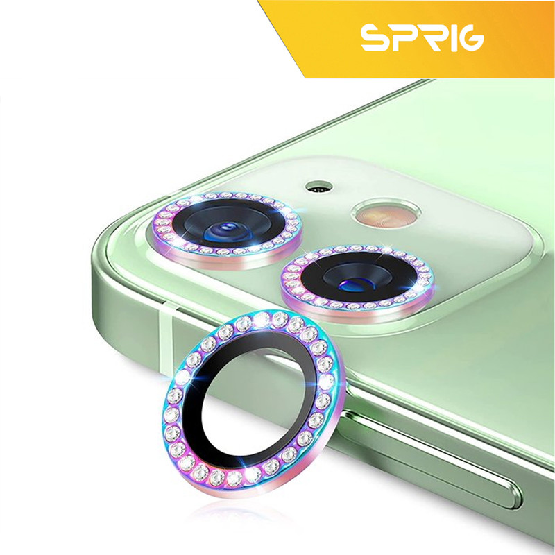 محافظ لنز دوربین اسپریگ مدل Ring metal Diamond مناسب برای گوشی موبایل اپل Iphone 11 Pro / 11 Pro Max
