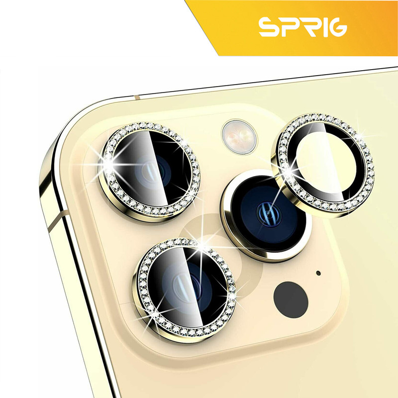 محافظ لنز دوربین اسپریگ مدل Ring metal Diamond مناسب برای گوشی موبایل اپل Iphone 11 Pro / 11 Pro Max