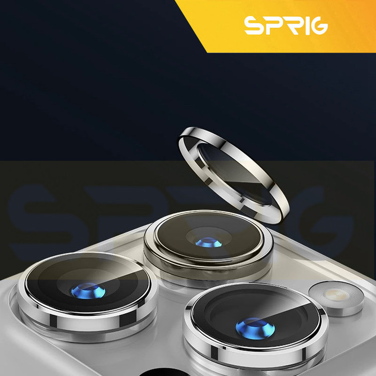 محافظ لنز دوربین اسپریگ مدل Ring Metal Luxury مناسب برای گوشی موبایل اپل Iphone 16 Pro / 16 Pro max