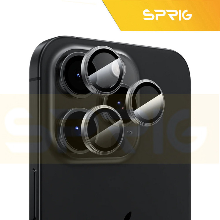 محافظ لنز دوربین اسپریگ مدل Ring Metal Luxury مناسب برای گوشی موبایل اپل Iphone 16 Pro / 16 Pro max